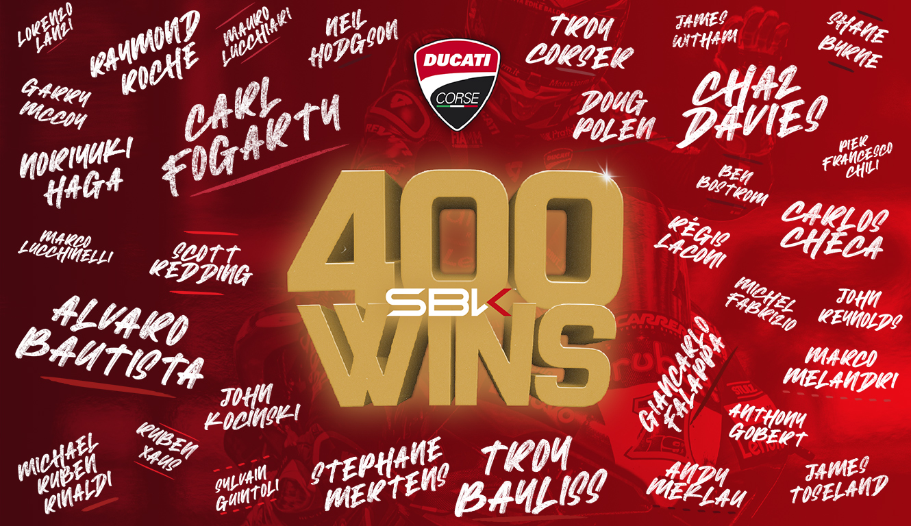 Lee más sobre el artículo Ducati en WorldSBK: 400 victorias